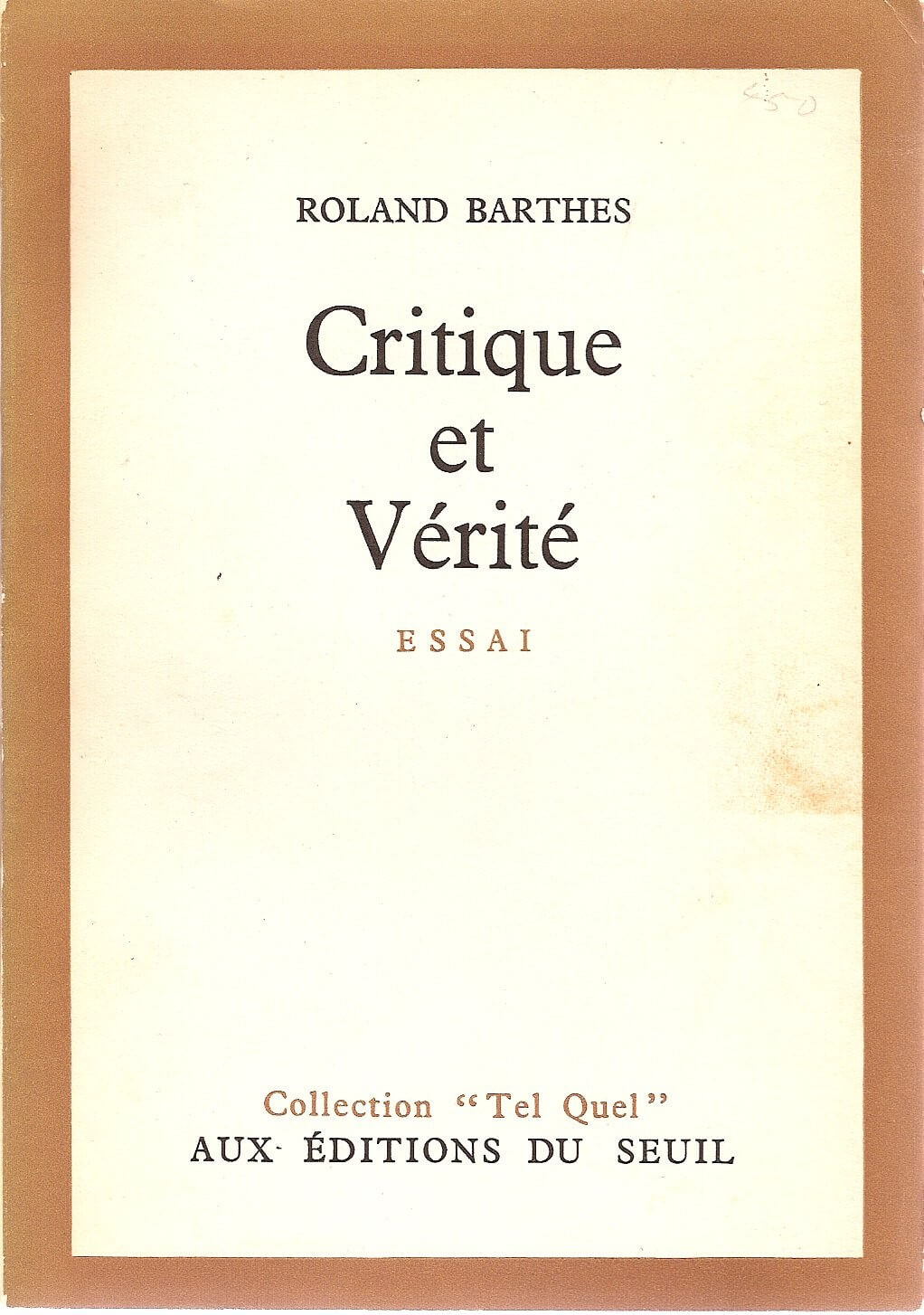 Critique et vérité - Click to enlarge picture.