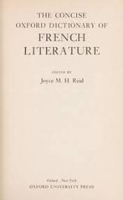 The Concise Oxford Dictionary of French Literature - Click to enlarge picture.